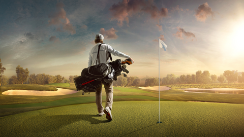 golf balls, golf equipment, golf course, sunset