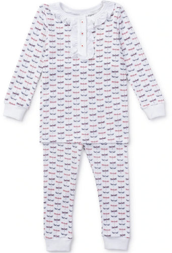 Lila and Hayes Bradford Blue Striped Pajamas