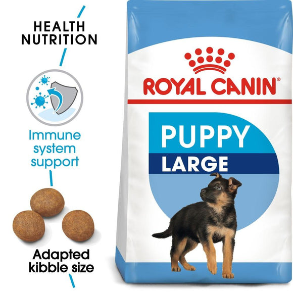 how long do large breed dogs need puppy food