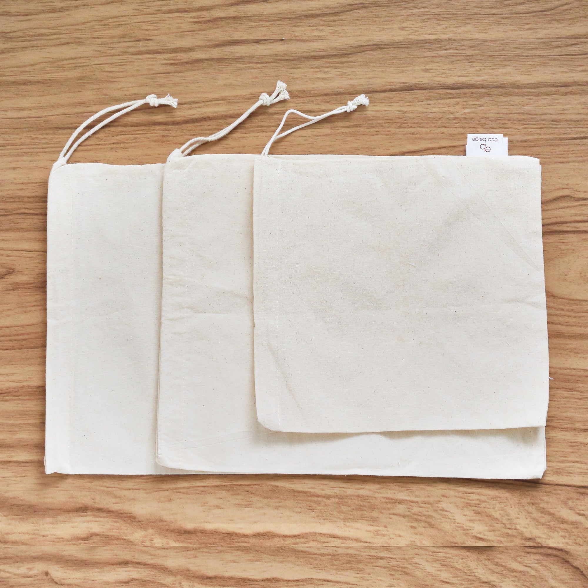 image for Cotton Bulk Food Bags (Set of 3)