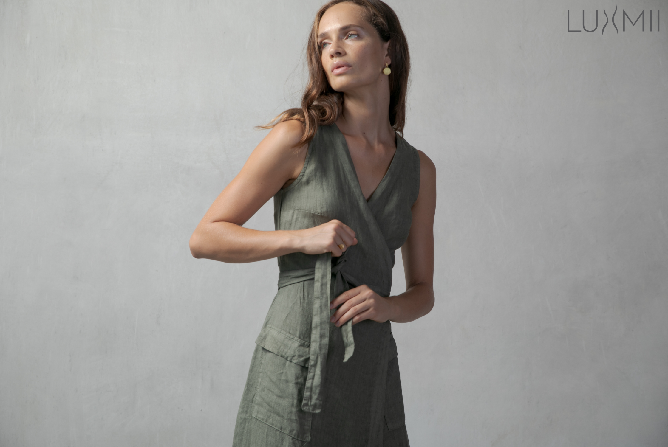 safari linen dress 