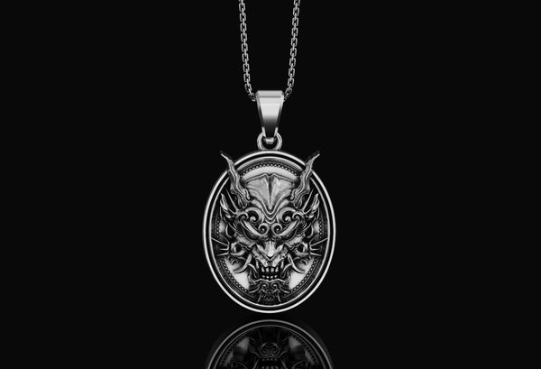 Silver Chain For Necklaces – Japanese Oni Masks