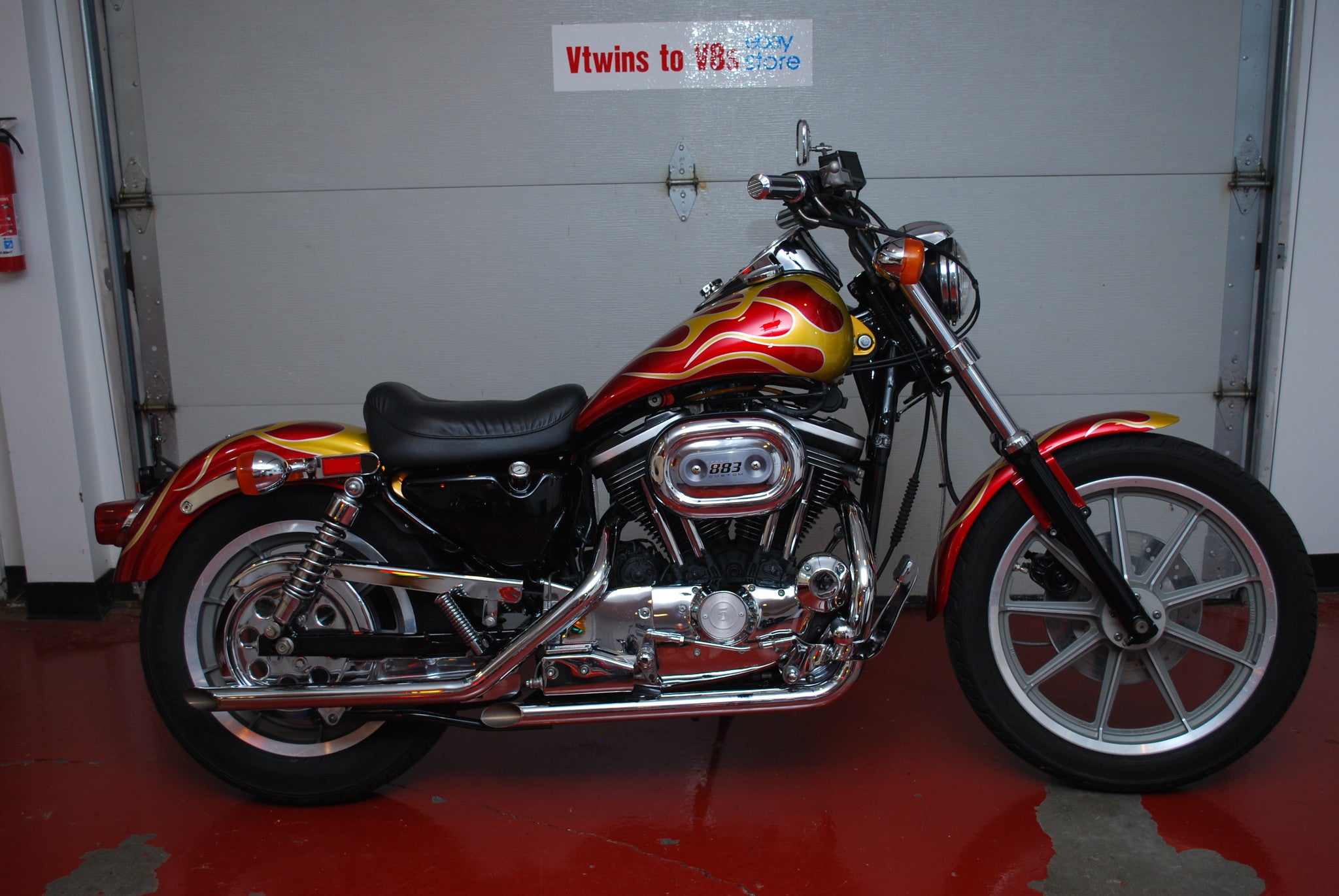 Harley Davidson Sportster 883 With 9k Miles Custom Flame Paint V Twins To V 8s