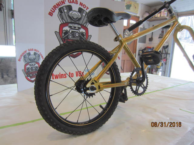 gold chopper bike