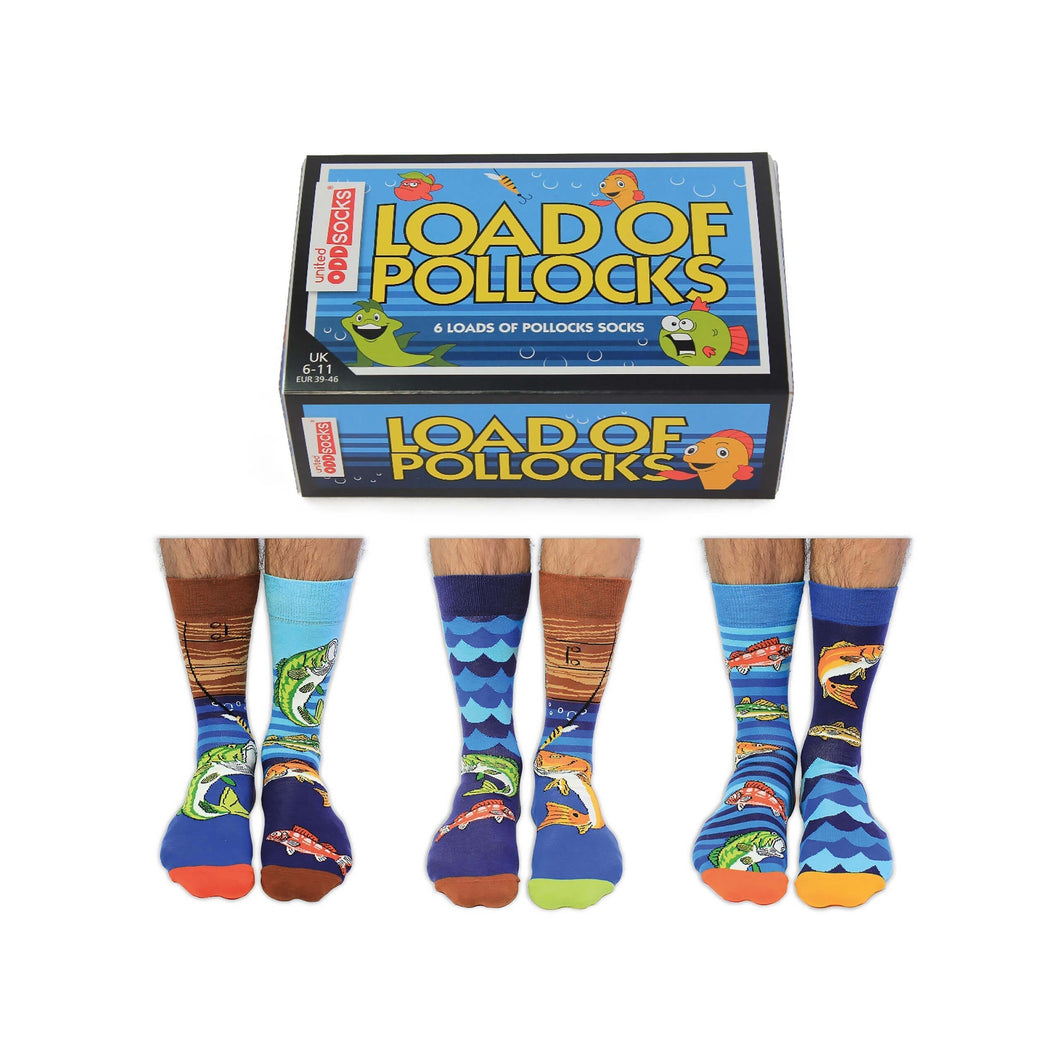 Load of pollocks oddsocks box - 3 pairs of socks