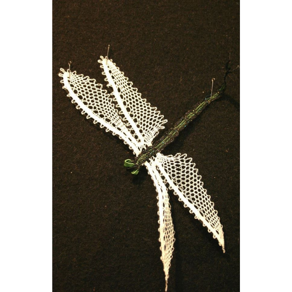 Dragon Fly created in bobbin lace by artist Irina Ursinova 