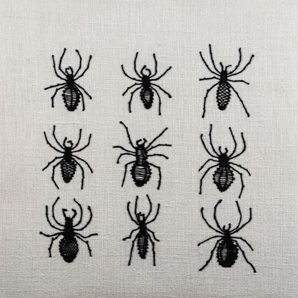 Spiders made out of lace by Caroline Le Calvar 