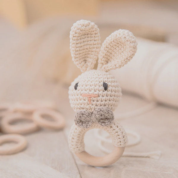 Wood Crochet Rattle - Bunny-image-3