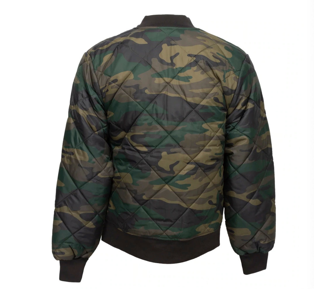 Dickies diamond quilted Jacket Hunter Green Camo Camouflage – Mi Gente ...