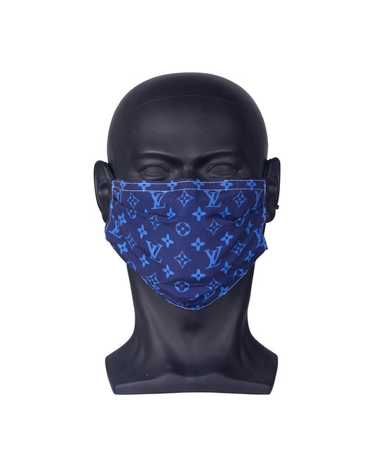 Double-Sided Adult Washable Cloth Masks (Blue Louis Vuitton