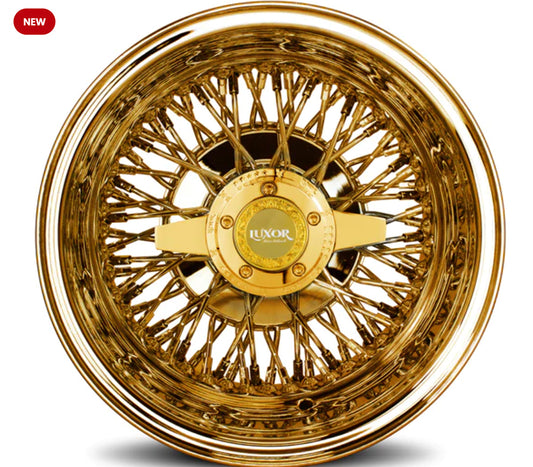 Player 22x8 - 150 spoke all gold wire wheels standard – Mi Gente