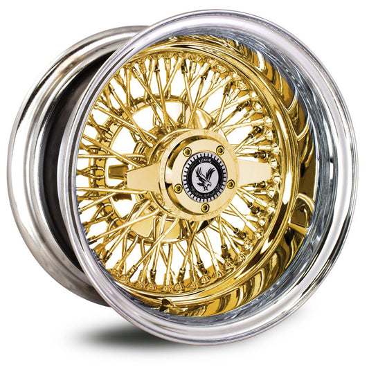 Player 22x8 - 150 spoke all gold wire wheels standard – Mi Gente