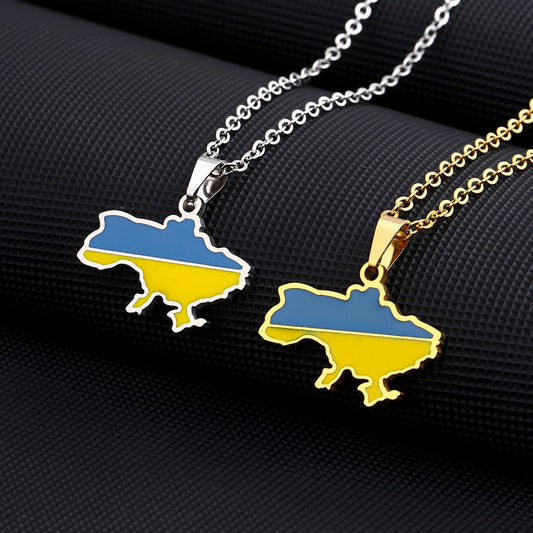 Russia Map Flag Pendant Necklaces The Russian Federation Charm Jewelry  Silver Color/Gold Color Chain Necklace - AliExpress