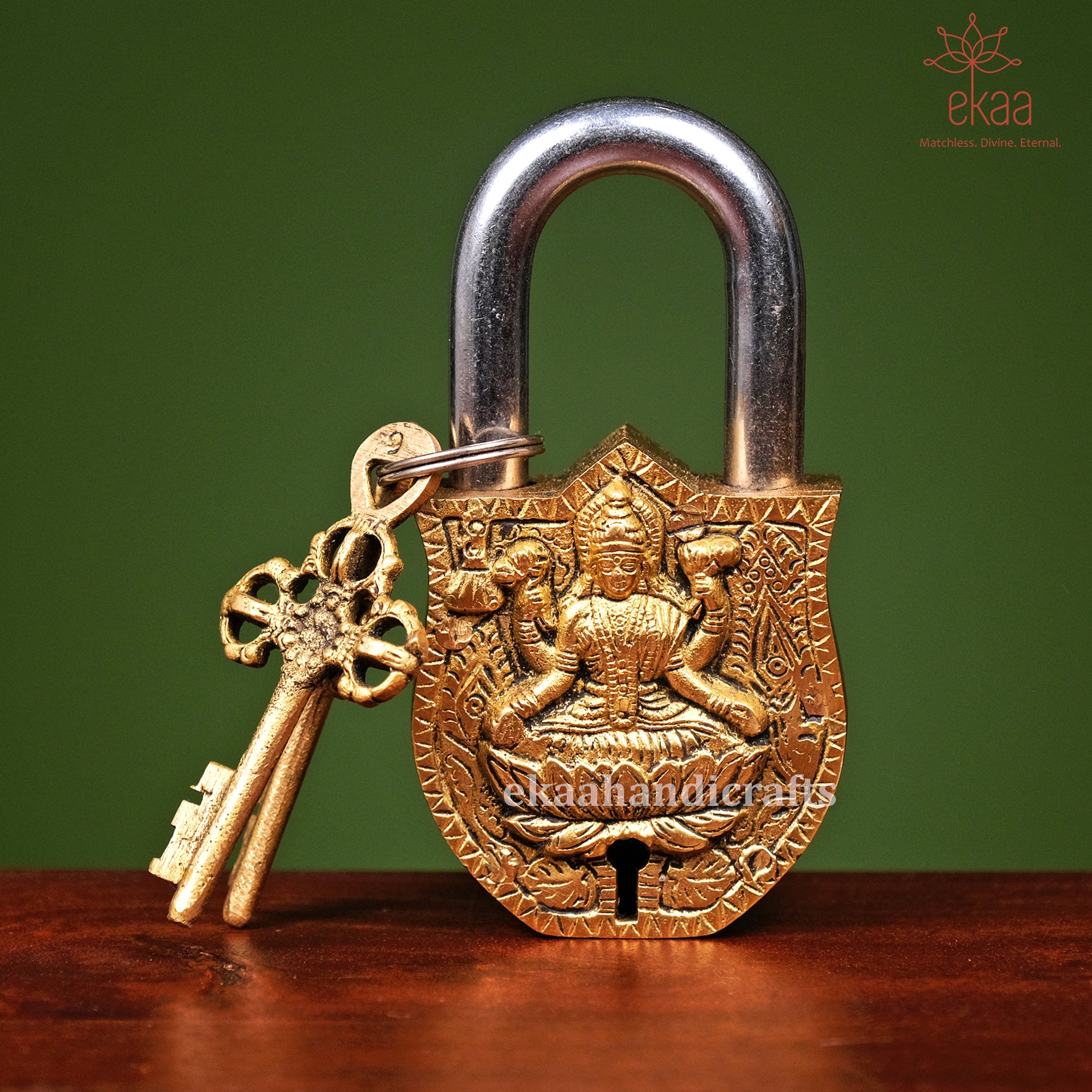 Brass Lakshmi Lock with keys – Ekaa Handicrafts