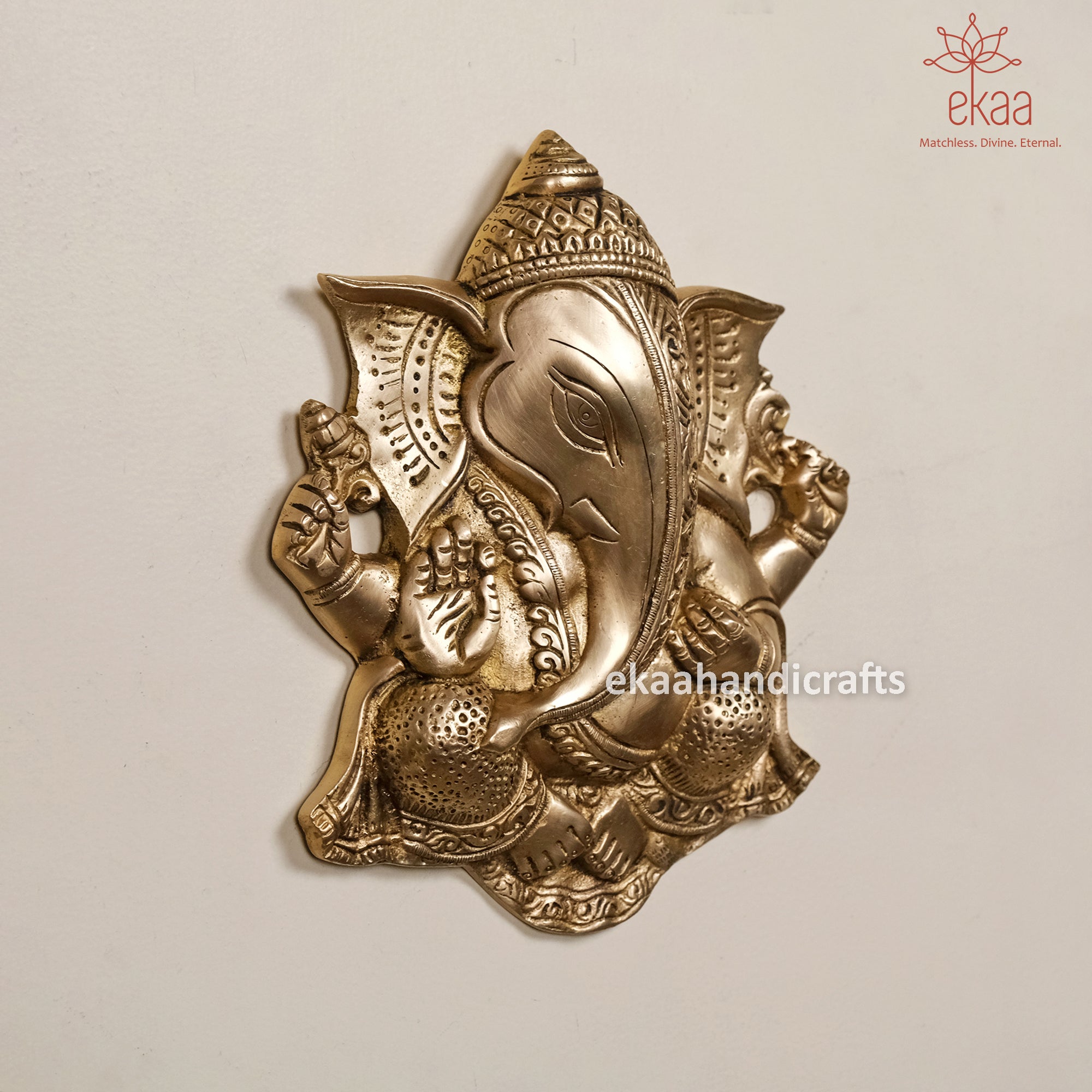 Brass Lord Ganesha Wall Hanging Ekaa Handicrafts 1876