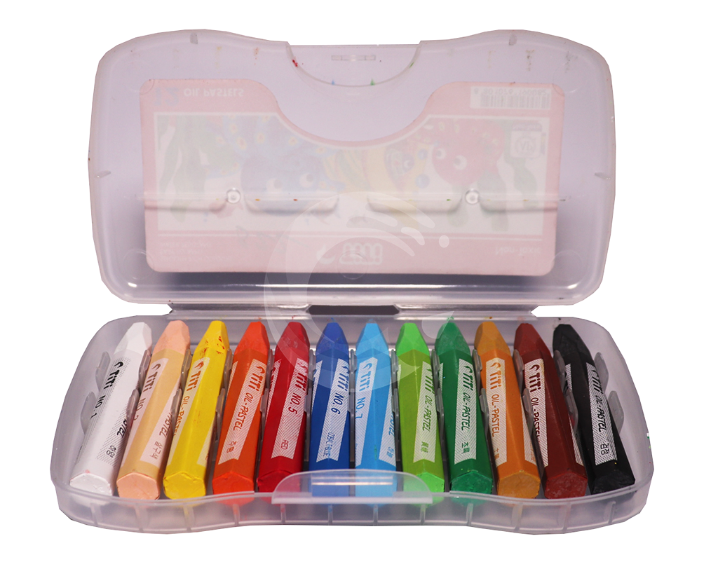 Buy Titi Crayon Color 12 Pcs Pack | Non-Toxic Oil Pastel Crayon Sticks with  Plastic Carry Case – 