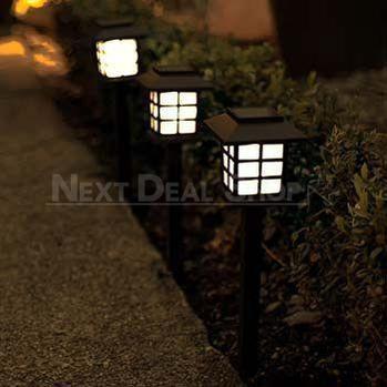 Lighteme 2 Packs Solar-Powered Japanese Style Garden Lamps