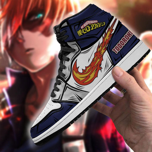 GearAnime Shoto Todoroki Sneakers Ice And Fire My Hero Academia Anime Shoes Custom
