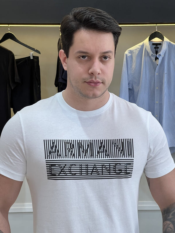 Camiseta Emporio Armani Kit com 2 Peças Lettering Assinatura