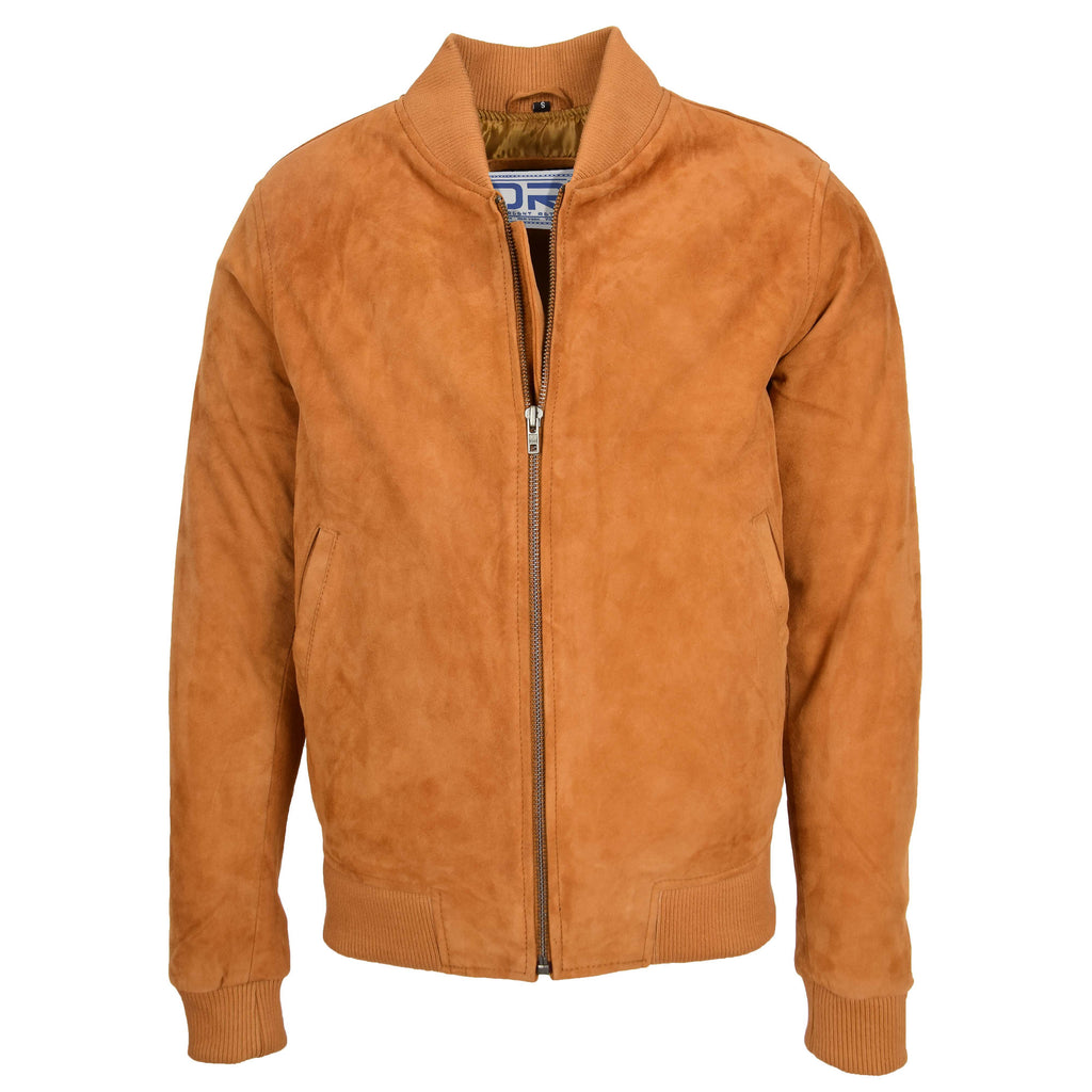 Decrum Mens Suede Jacket - Real Leather B2 Bomber Flight Jackets for Men