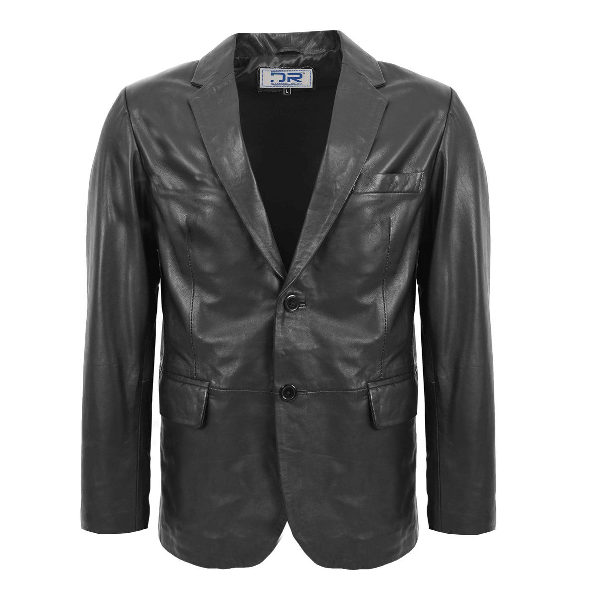 DR170 Men's Blazer Leather Jacket Black | Divergent Retail