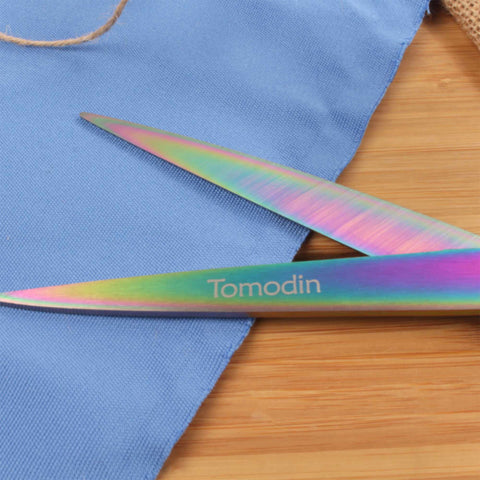 Titanium scissor blades rainbow coloring