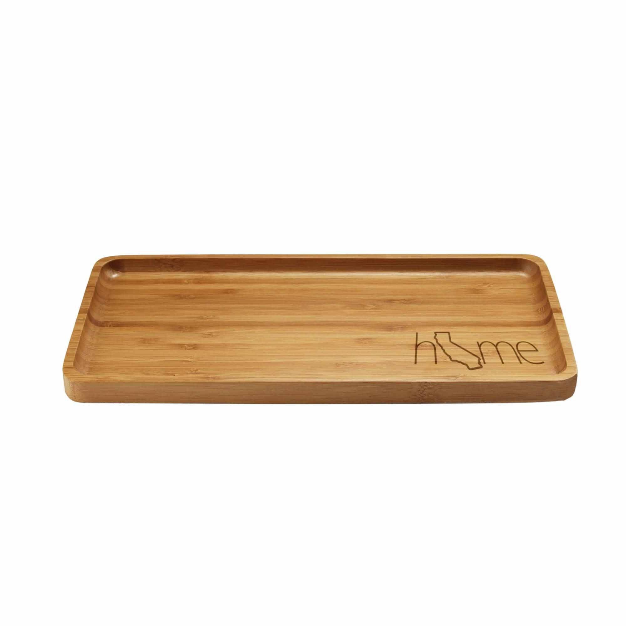 Custom Engraved Bamboo Trays: Small Home with State Style 2