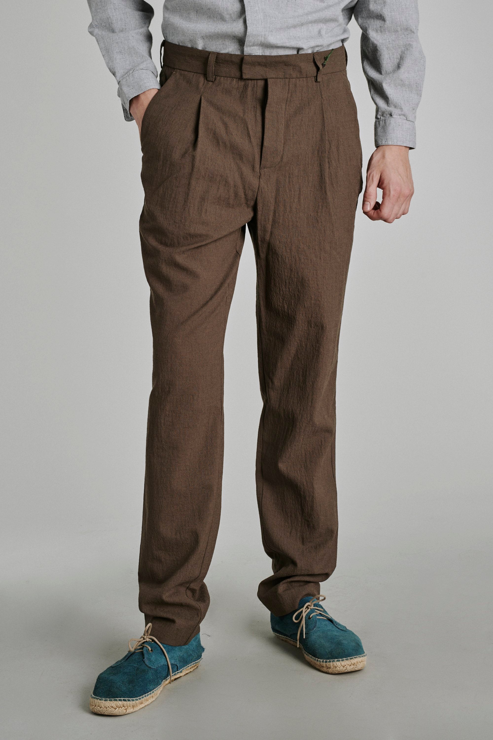 Charcoal Black Classic Buttoned Gurkha Pants by Italian Vega®