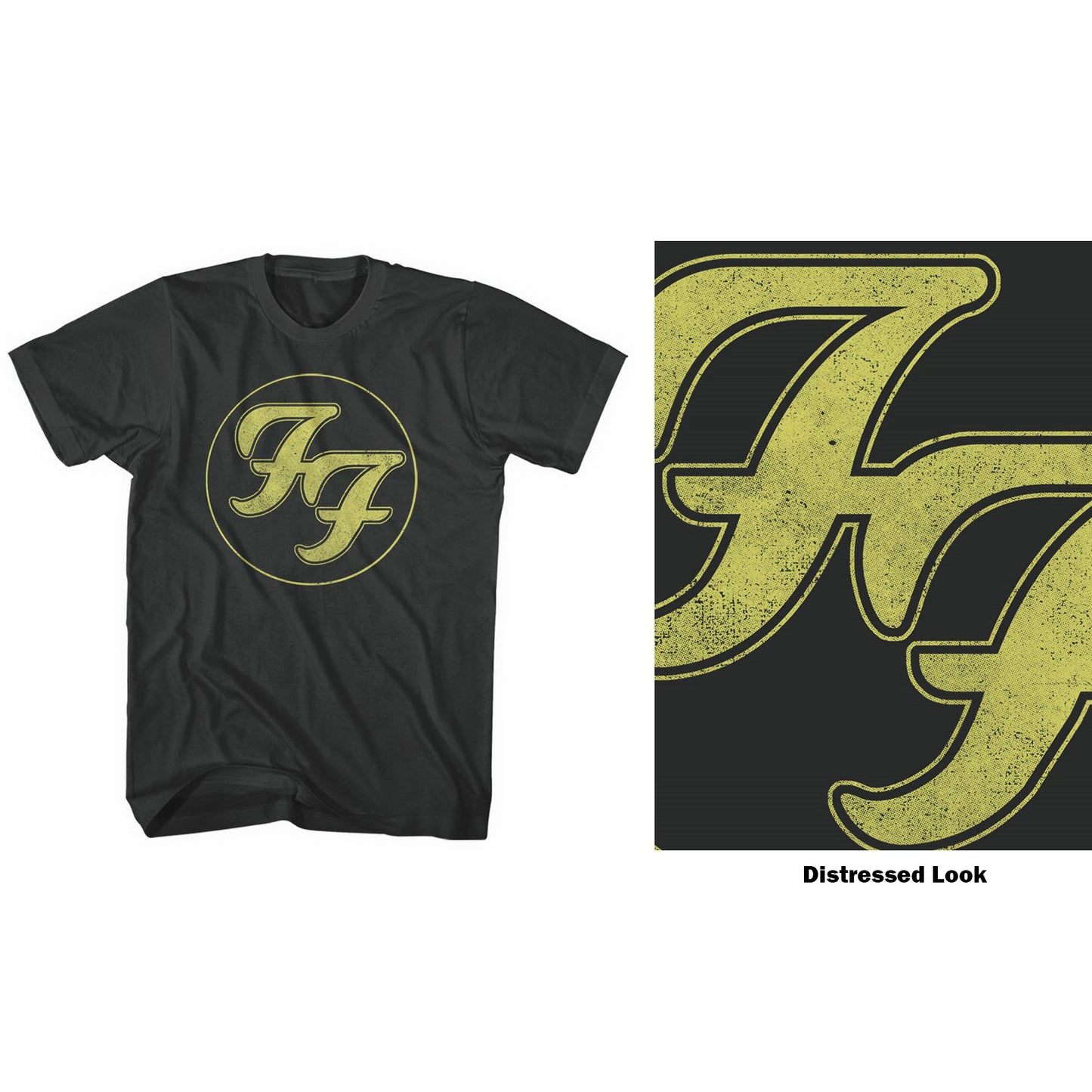 Foo Fighters Unisex T-Shirt: Distressed FF Logo