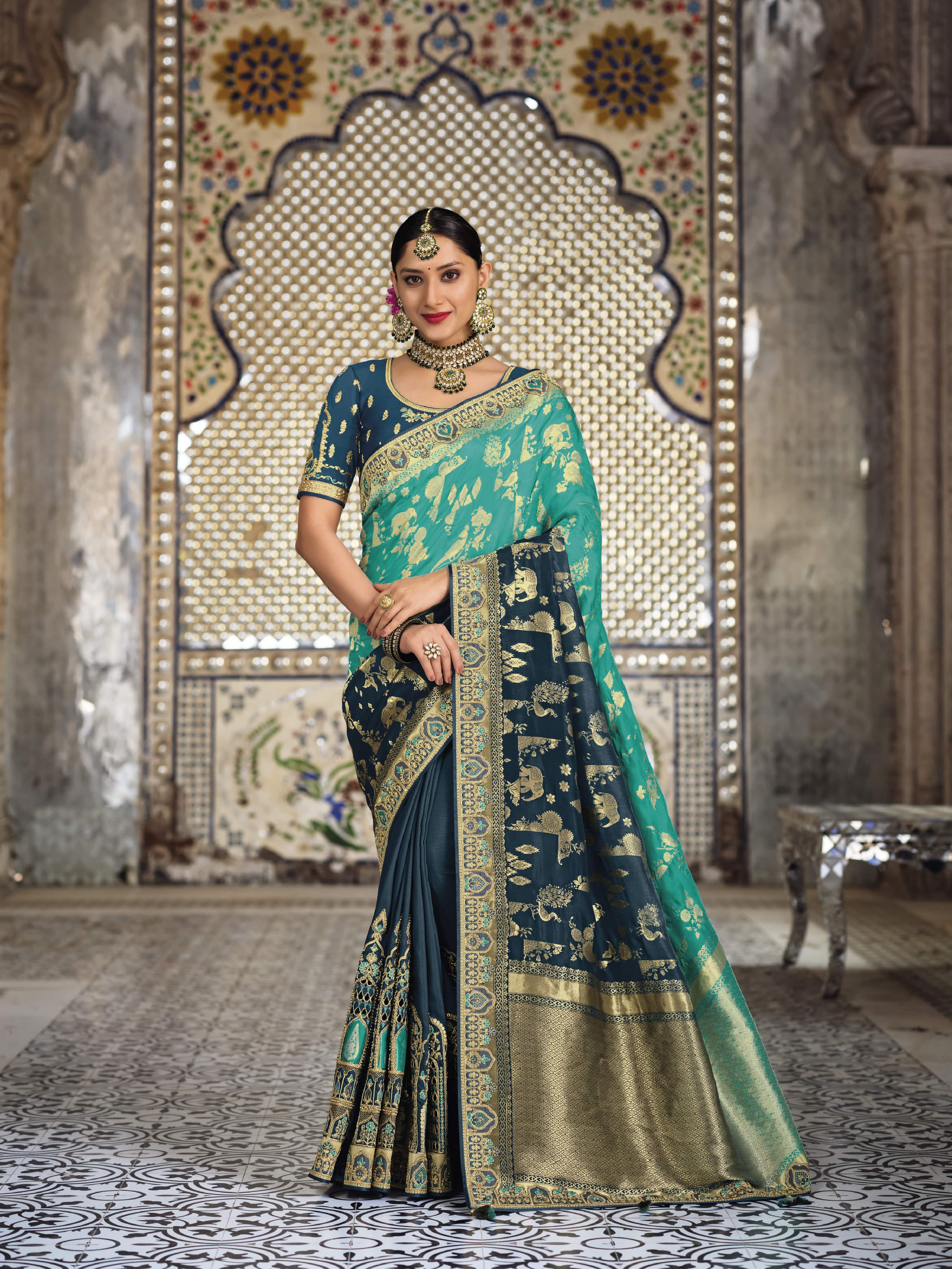 Bankcroft Peacock Border, Woven, Applique Cotton Silk Saree Hot New Release Half  Sarees Offer Saree Under 300 Combo Art Silk 2023 Mirror Work Marriage Wear  Bollywood Bhagalpuri Wedding Saree (Black) : Amazon.in: