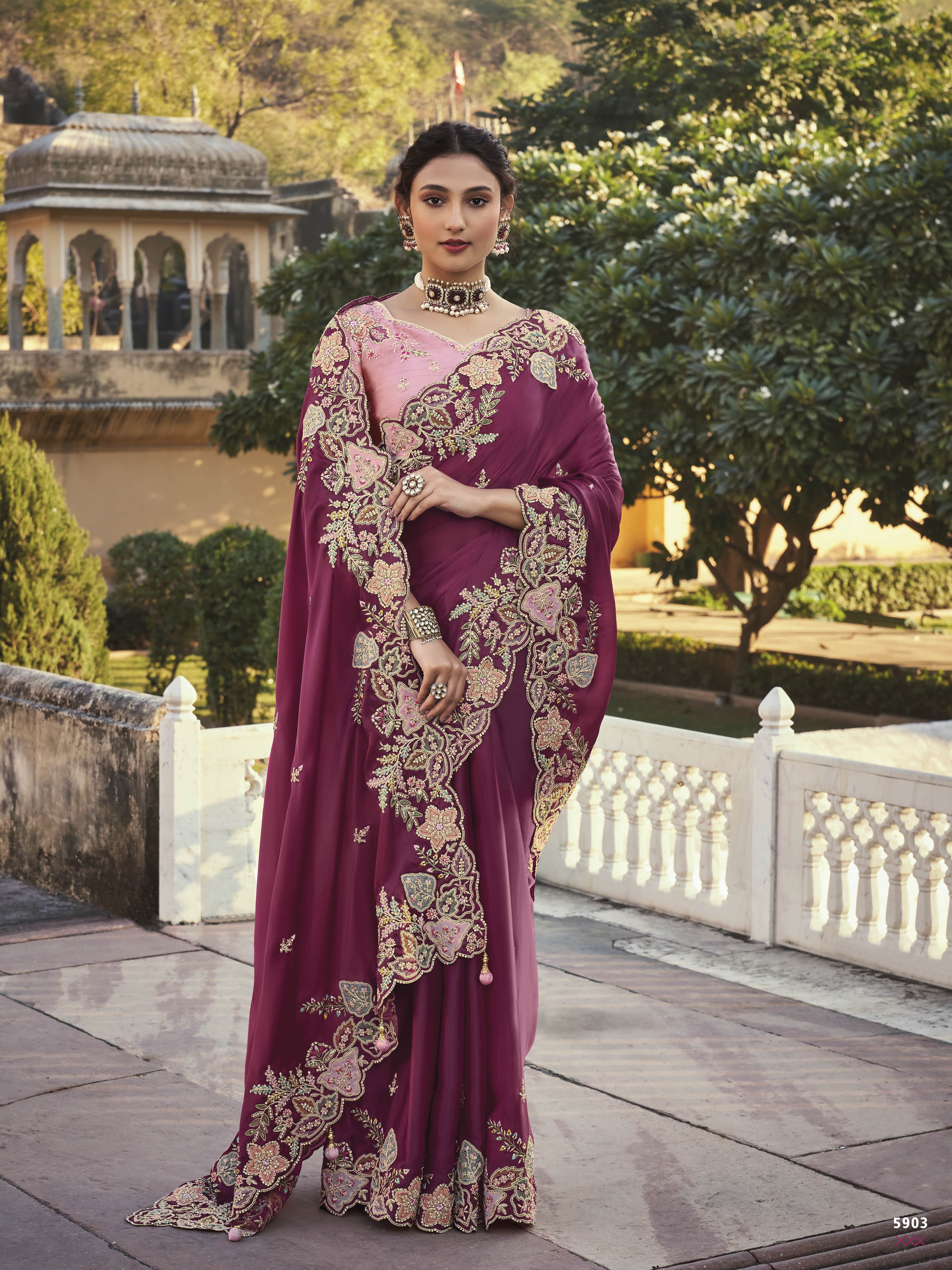 Arpita Mehta| Designer Saree| Bridesmaids| Wedding Special| Glass Work|  Mirror Work| Mirr… | Designer saree blouse patterns, Indian sari dress,  Saree blouse designs