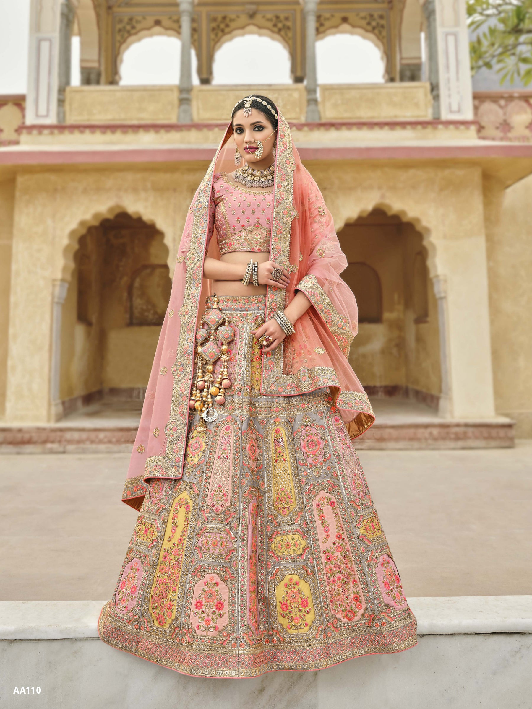 Buy White georgette Wedding special heavy flare lehenga choli at  fealdeal.com