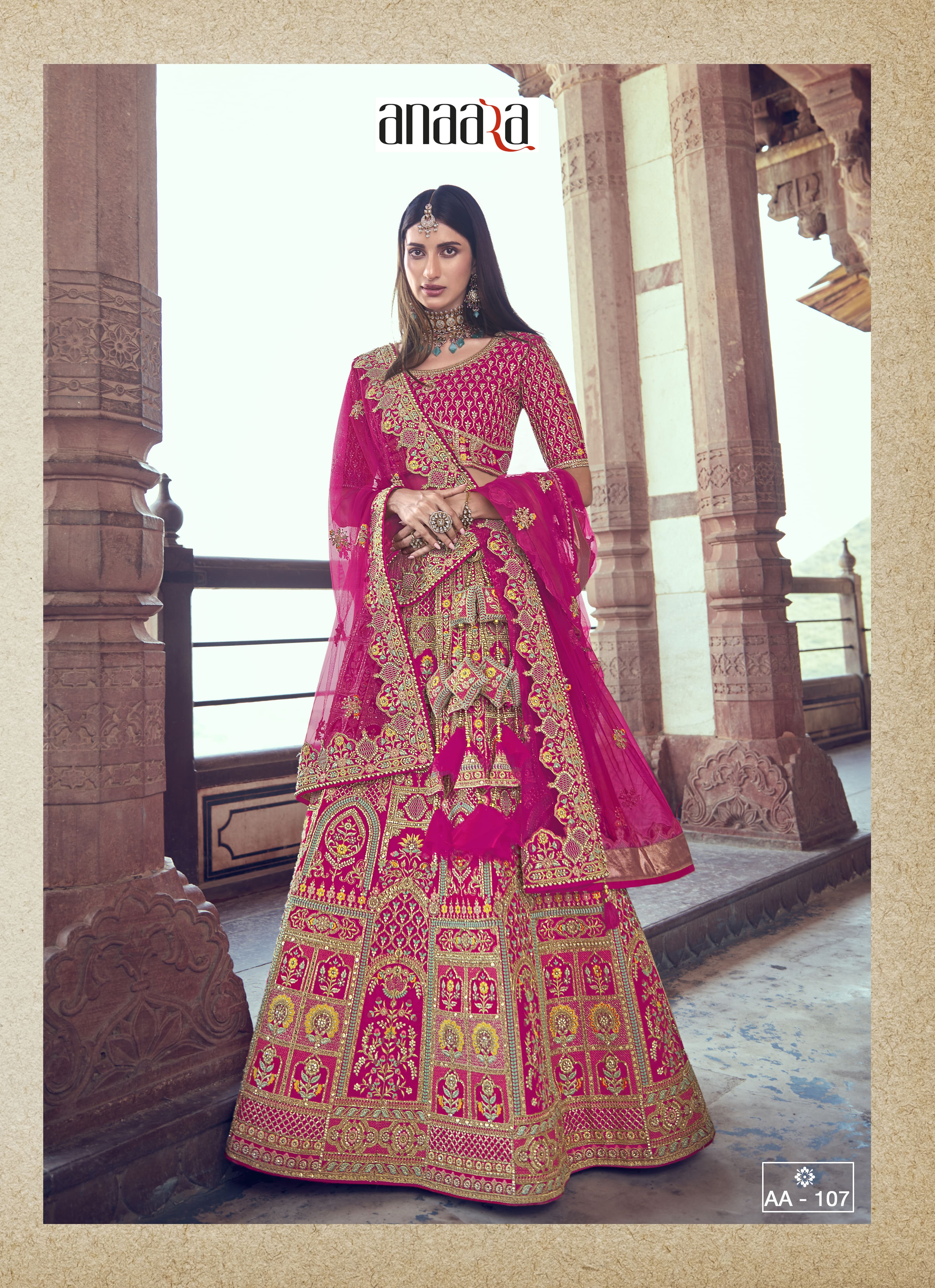 Buy Golden Lehenga Bridal Lehenga In Raw Silk With Heavy Embroidery - NOOR  2022