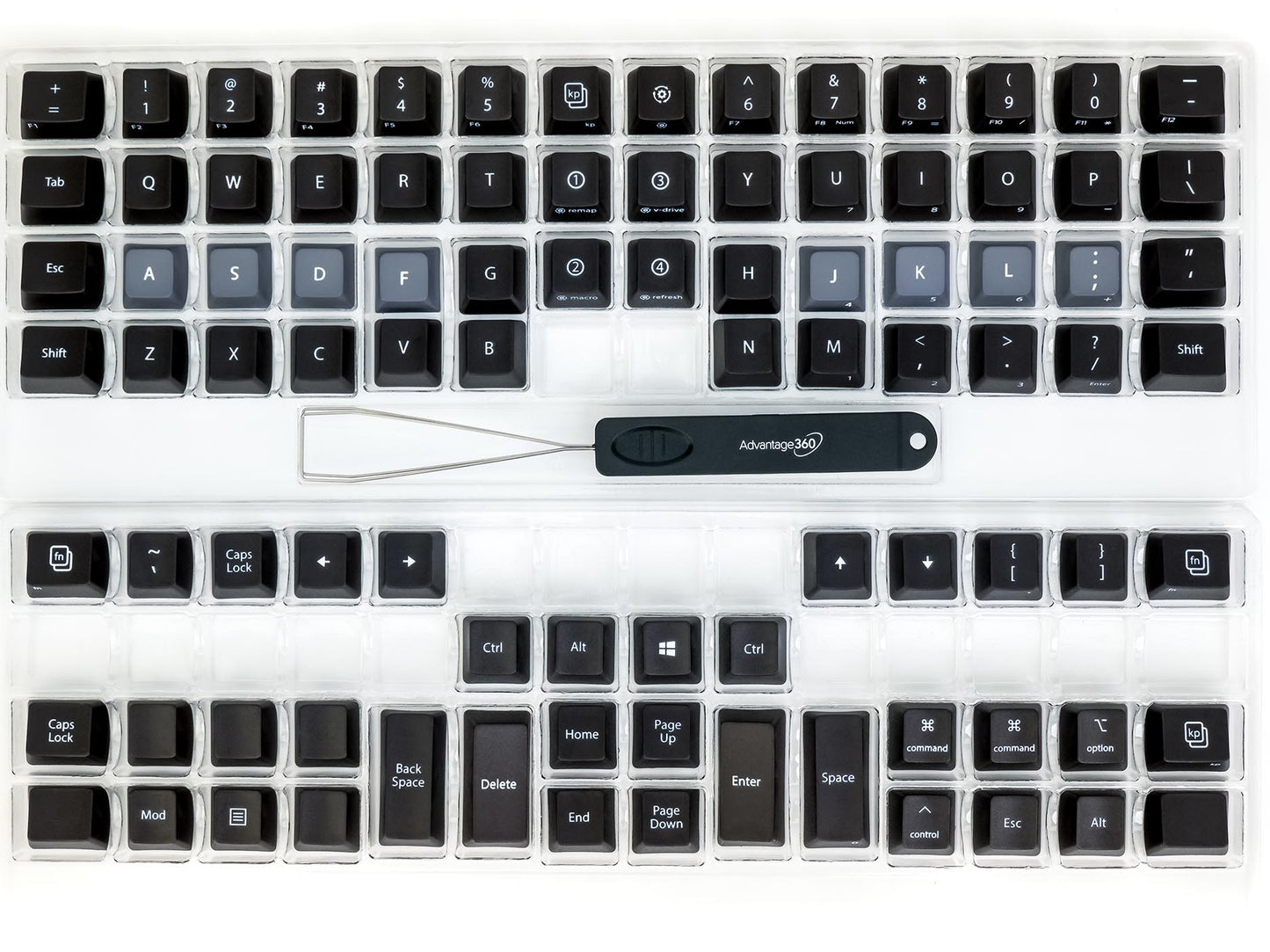 Advantage360 PBT QWERTY Keycap Set – Upgrade Keyboards