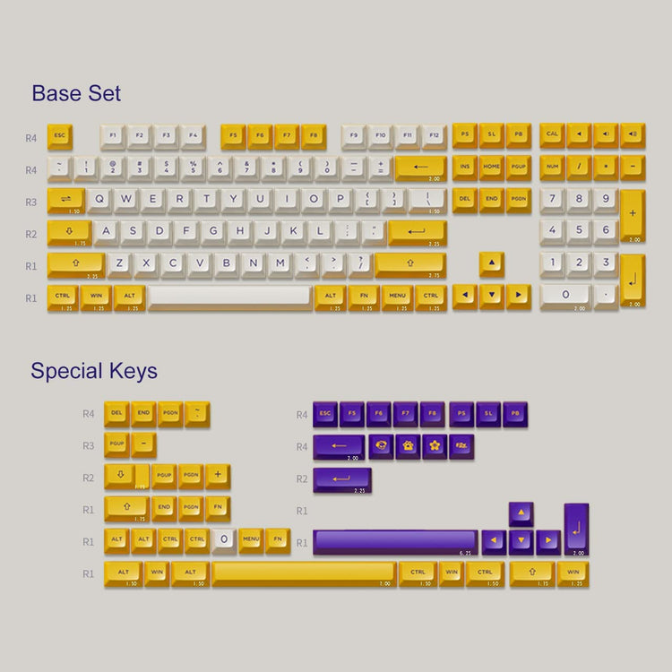 LA ASA Profile PBT Doubleshot Keycaps – Upgrade Keyboards