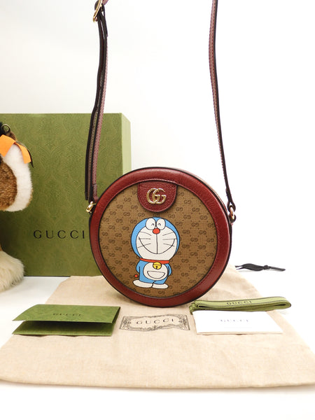 Gucci Pochette Mickey Mouse Micro GG Brown Crossbody Bag Rectangle