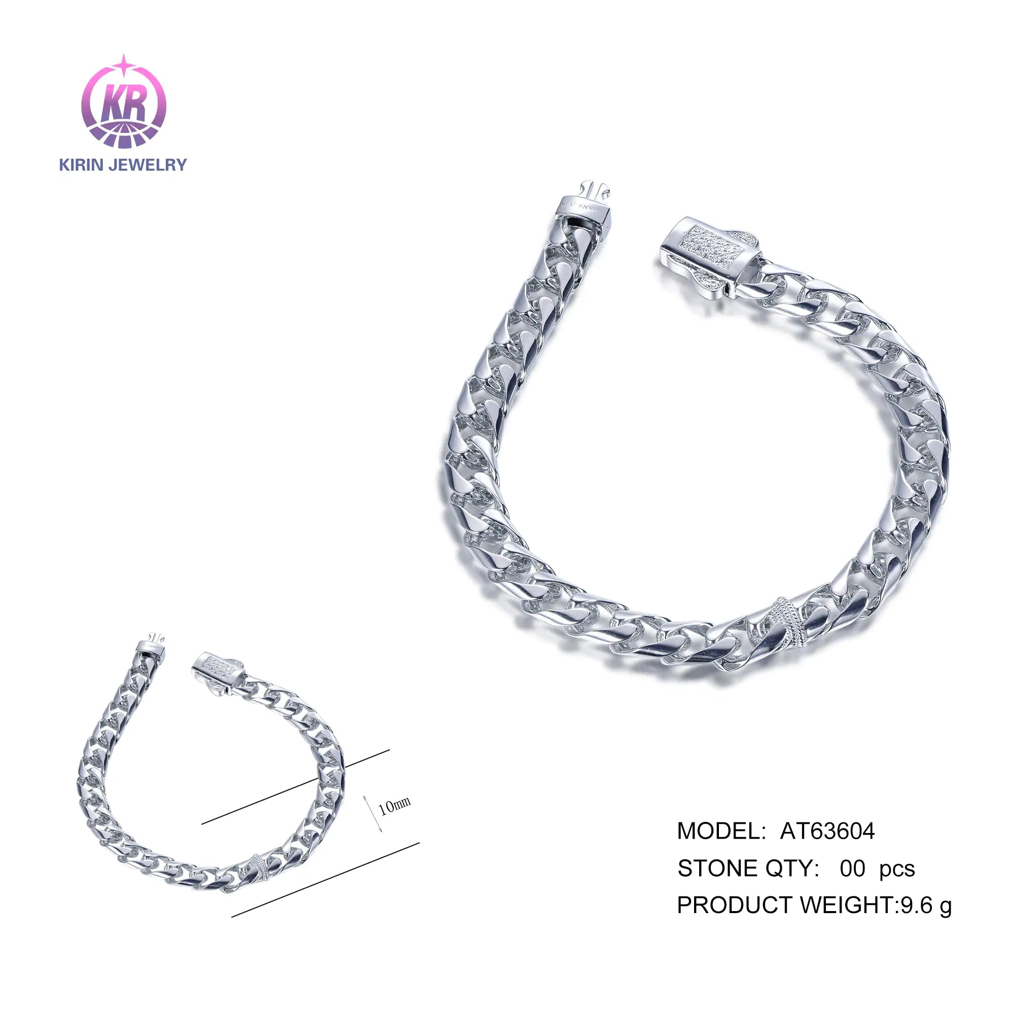 925 silver bracelet with rhodium plating AT63604