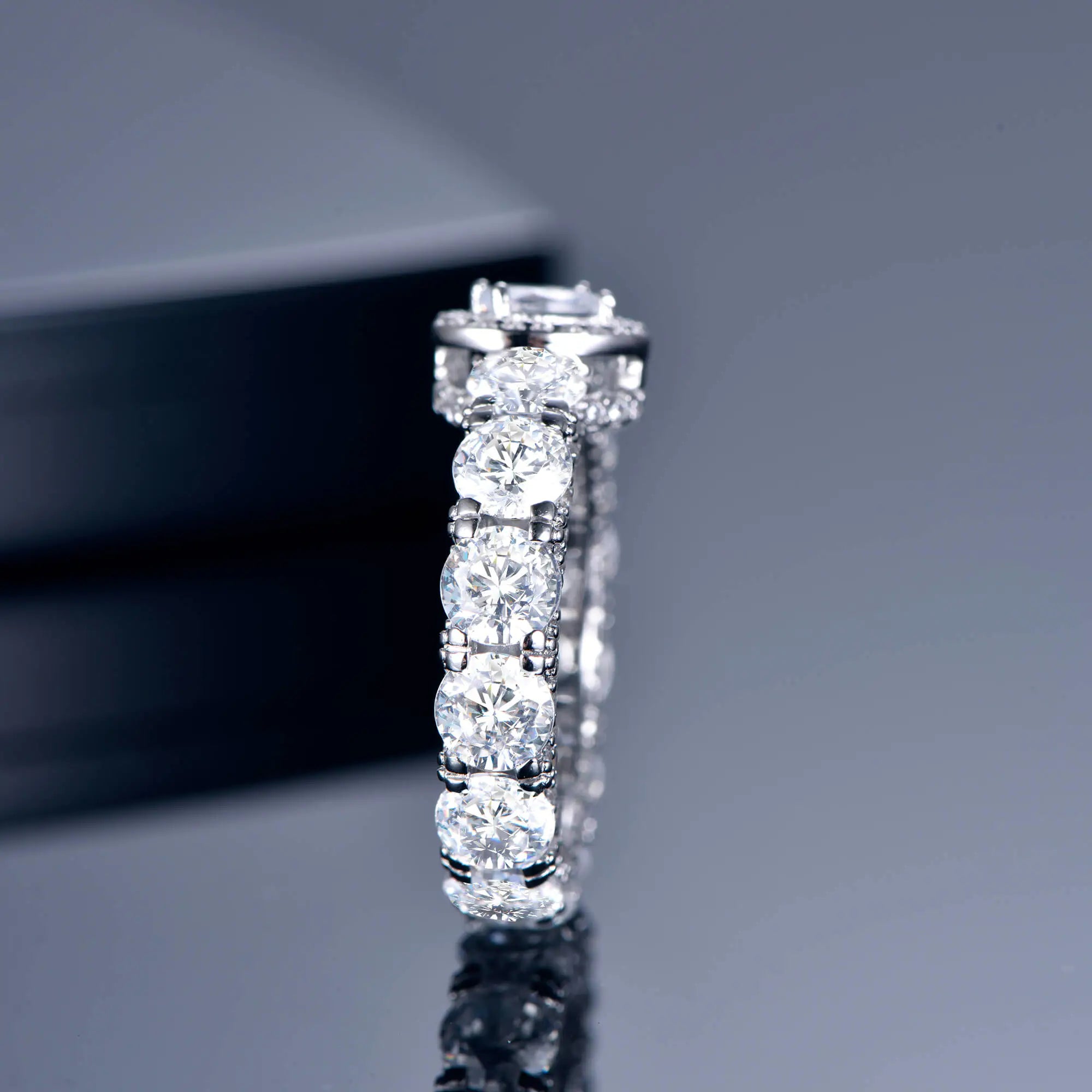 Wholesale 925 Silver Lab Created Oval Diamond Engagement Rings