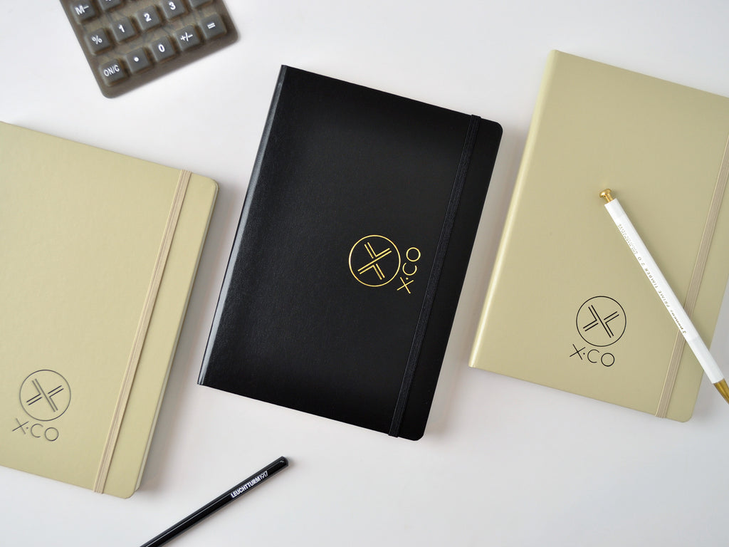 Leuchtturm1917 hardcover notebooks with custom embossed logo imprint - JB custom journals