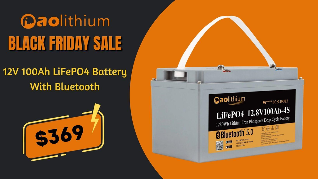 AOLITHIUM 100ah Lithium Batterie - 12V LiFePO4 avec France