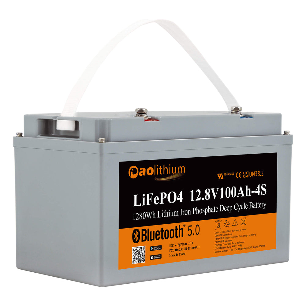 12V 100AH LIFEPO4 DEEP CYCLE BATTERY with BLUETOOTH, LCD, COLD TEMP  PROTECTION