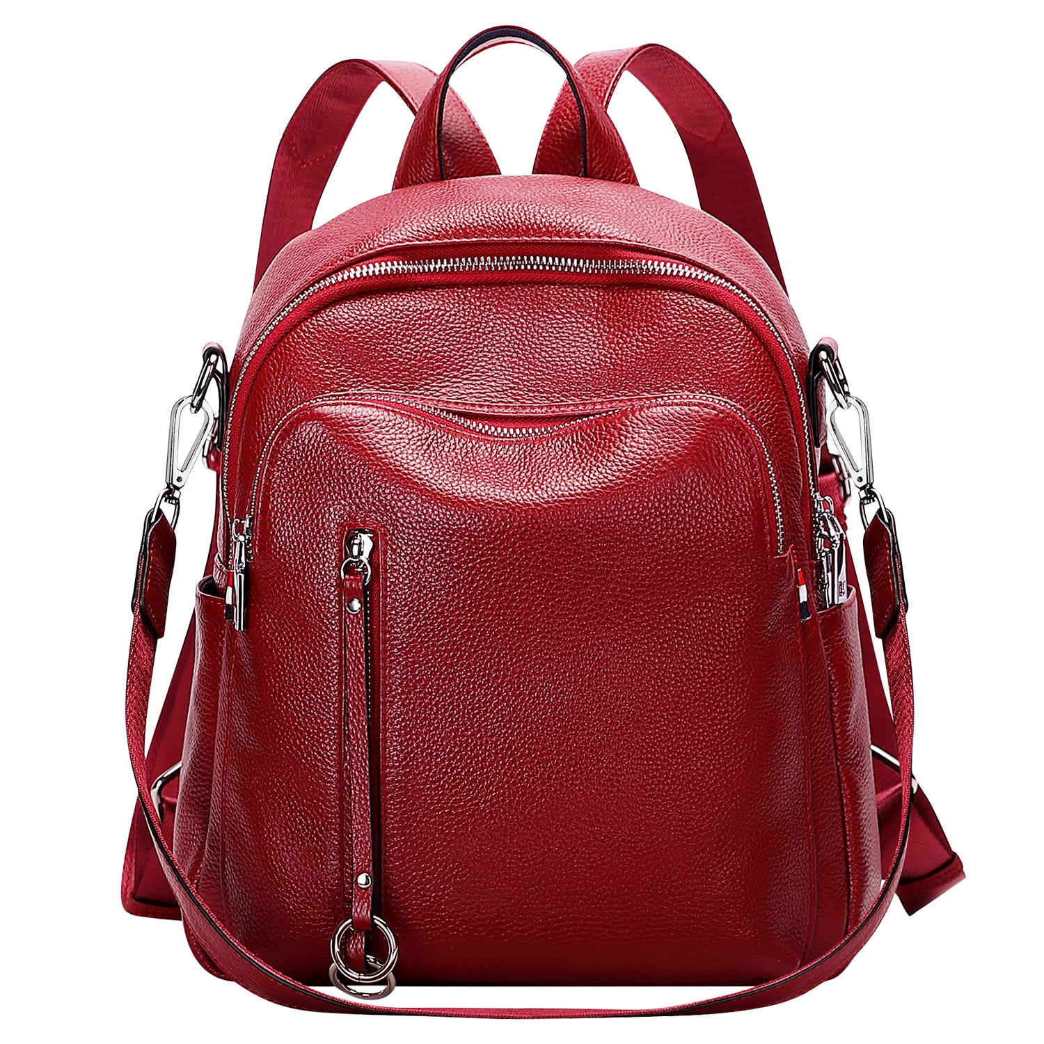 GIRUDHIRU Women's Pu Leather Backpack Purse Fashionable Casual Lightweight  Travel College Shoulder Bag 10 L Backpack 10 L Backpack RED BLACK PATTI -  Price in India | Flipkart.com