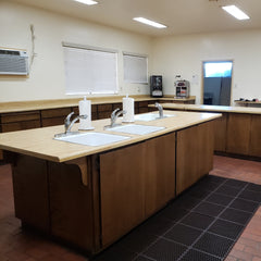 Sylvan Club's kitchen island double sink