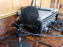 Sylvan Club's microphone and sound system set up for all events