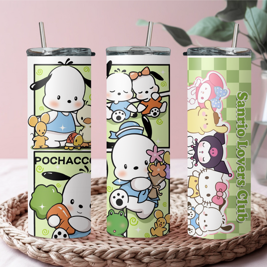 Sanrio- Cinnamoroll Anime 20oz Tumbler with Straw and Lid