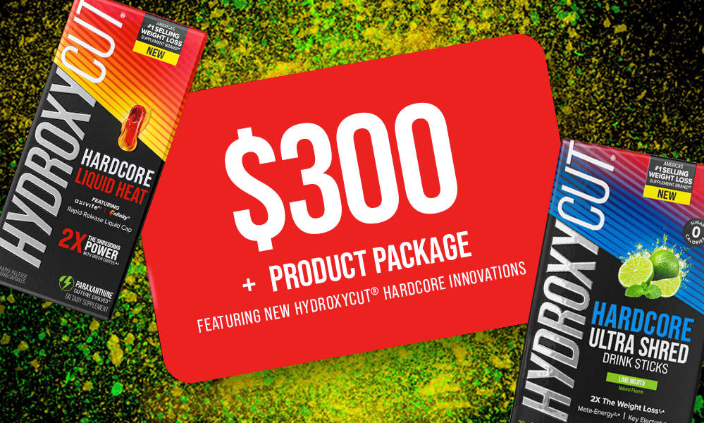 3rd Place Prize - $300 +  Hydroxycut Product Package Featuring New Hydroxycut Hardcore Innovations