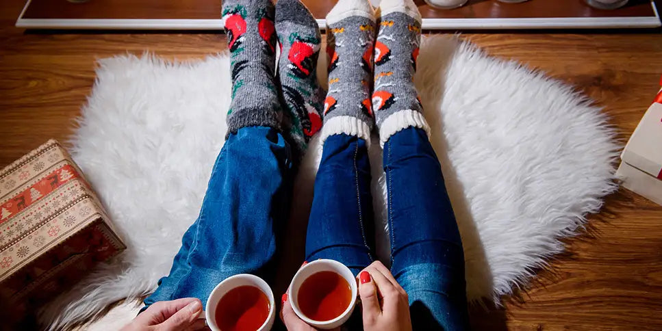 couple relaxing indoors