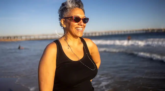 woman at the beach