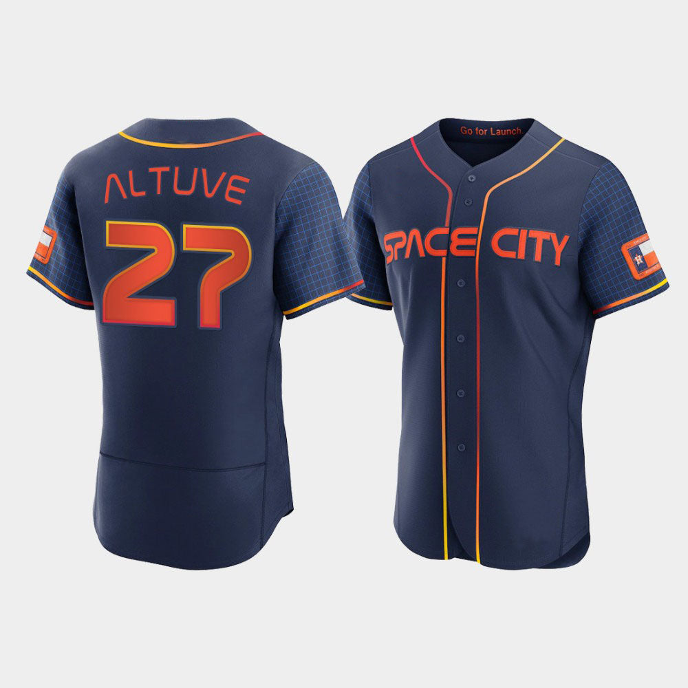 Men New Houston Astros #27 Jose Altuve-1 Stitched  Jersey