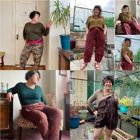 A photo montage of some of my favorite outfits I've made while practicing wardrobe planning.